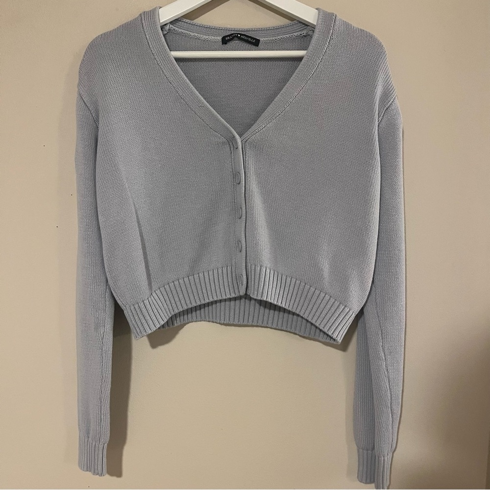 Brandy Melville Gray Knit Cardigan